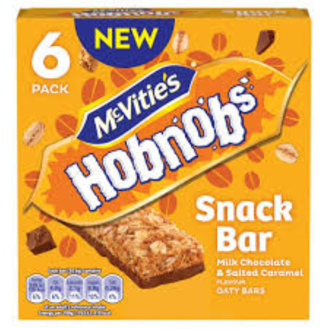 MCVITIES HOBNOB BAR MILK & SALTED CARAMEL 180G